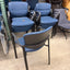 Blue Fabric Reception Chairs with Arms