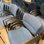 Blue Fabric Reception Chairs with Arms
