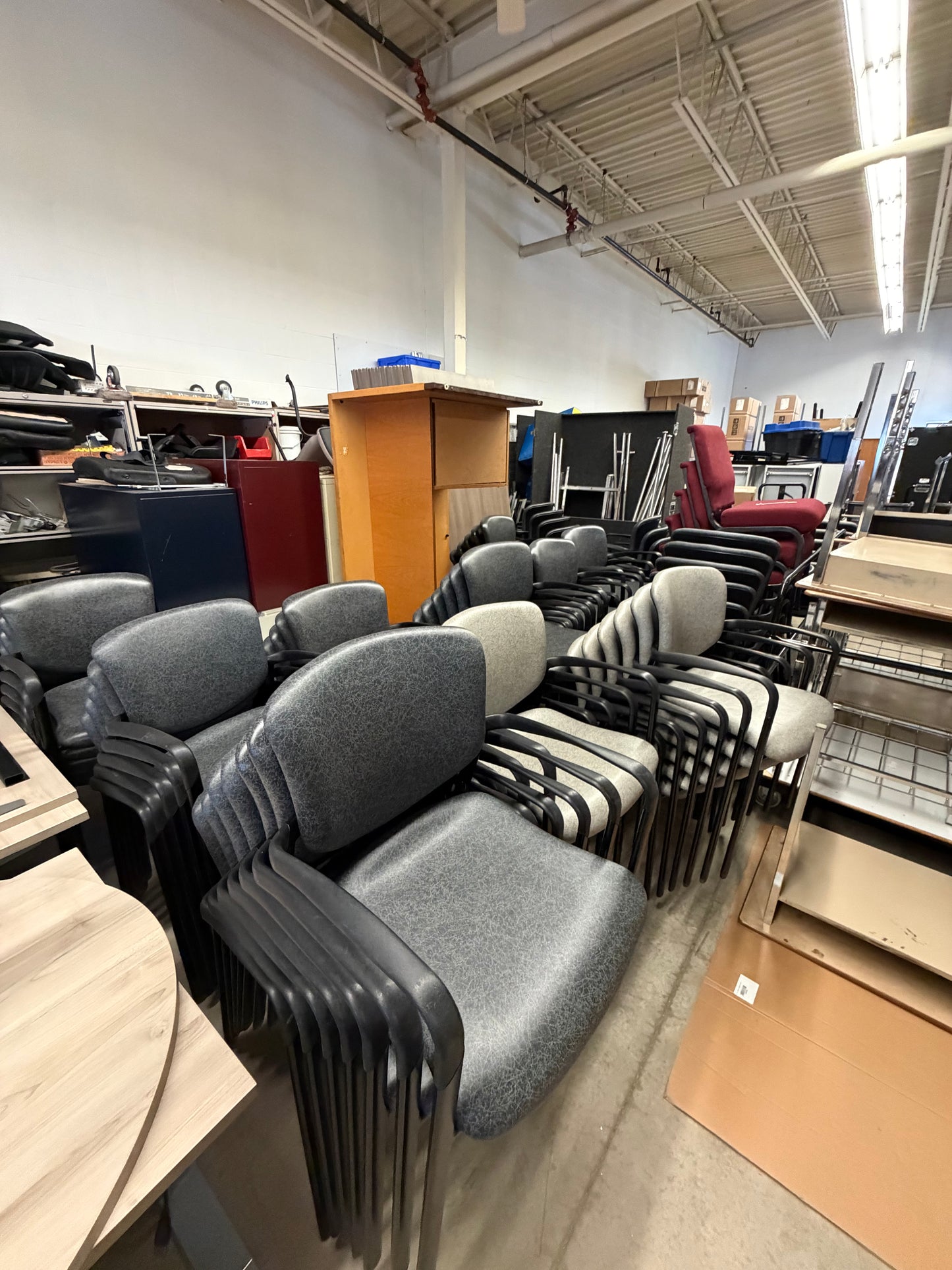 Black Vinyl Reception Chairs