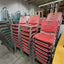 Stacking Red Plastic Chairs