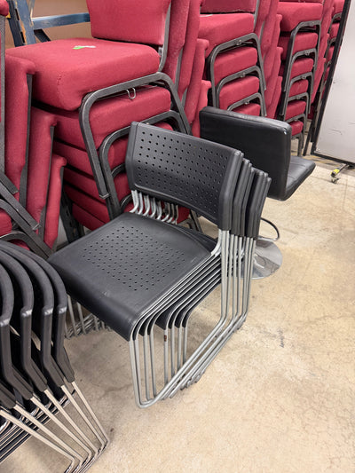 Black Plastic Stacking Chairs