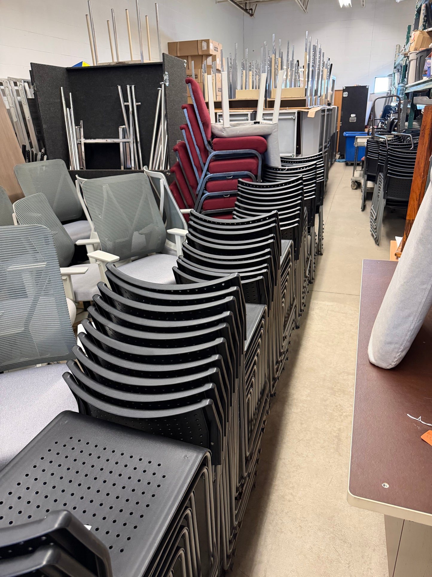 Black Plastic Stacking Chairs