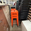Orange Metal Stools