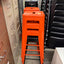 Orange Metal Stools