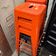 Orange Metal Stools