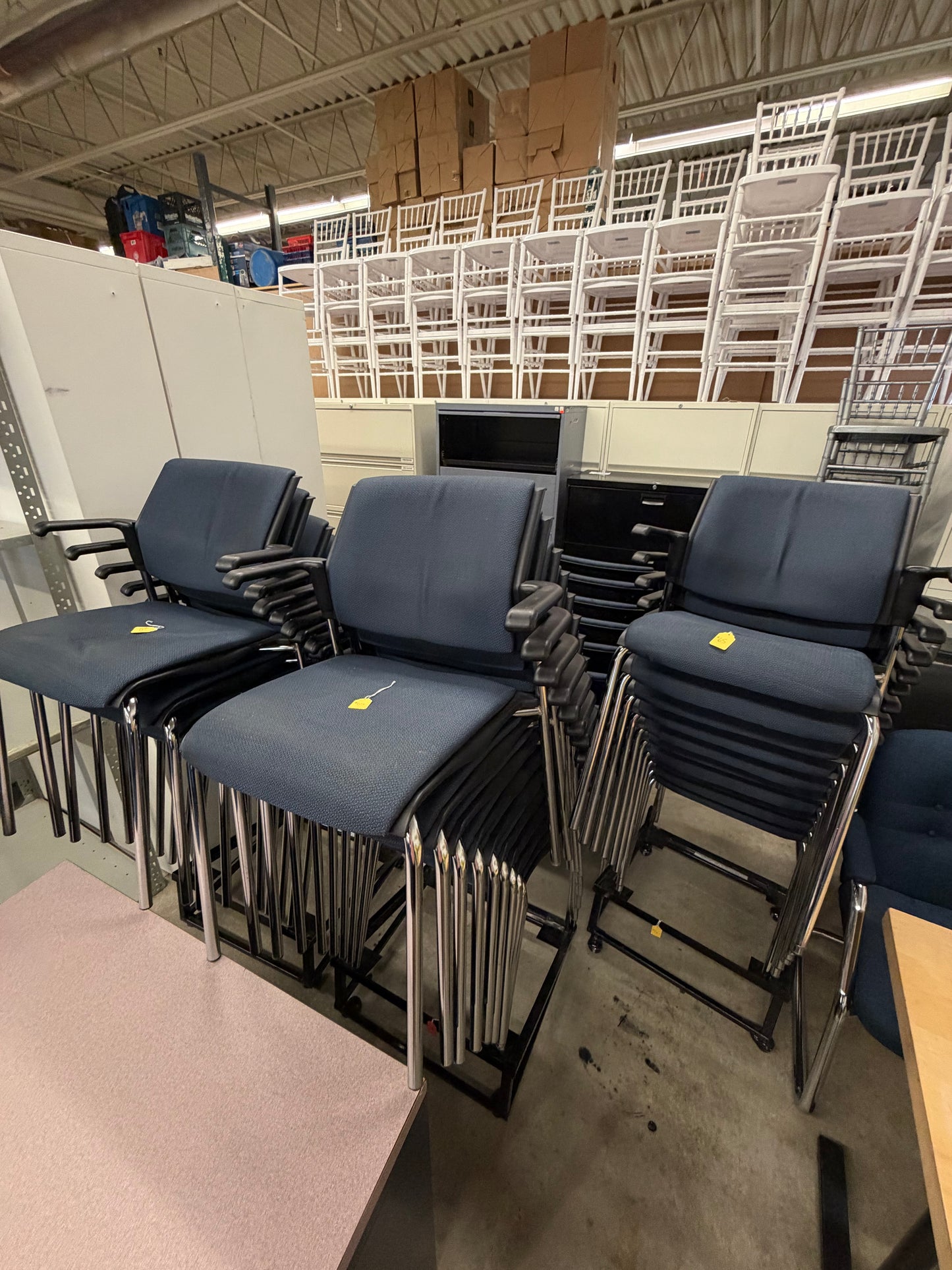 Navy Blue Stacking Reception Chairs
