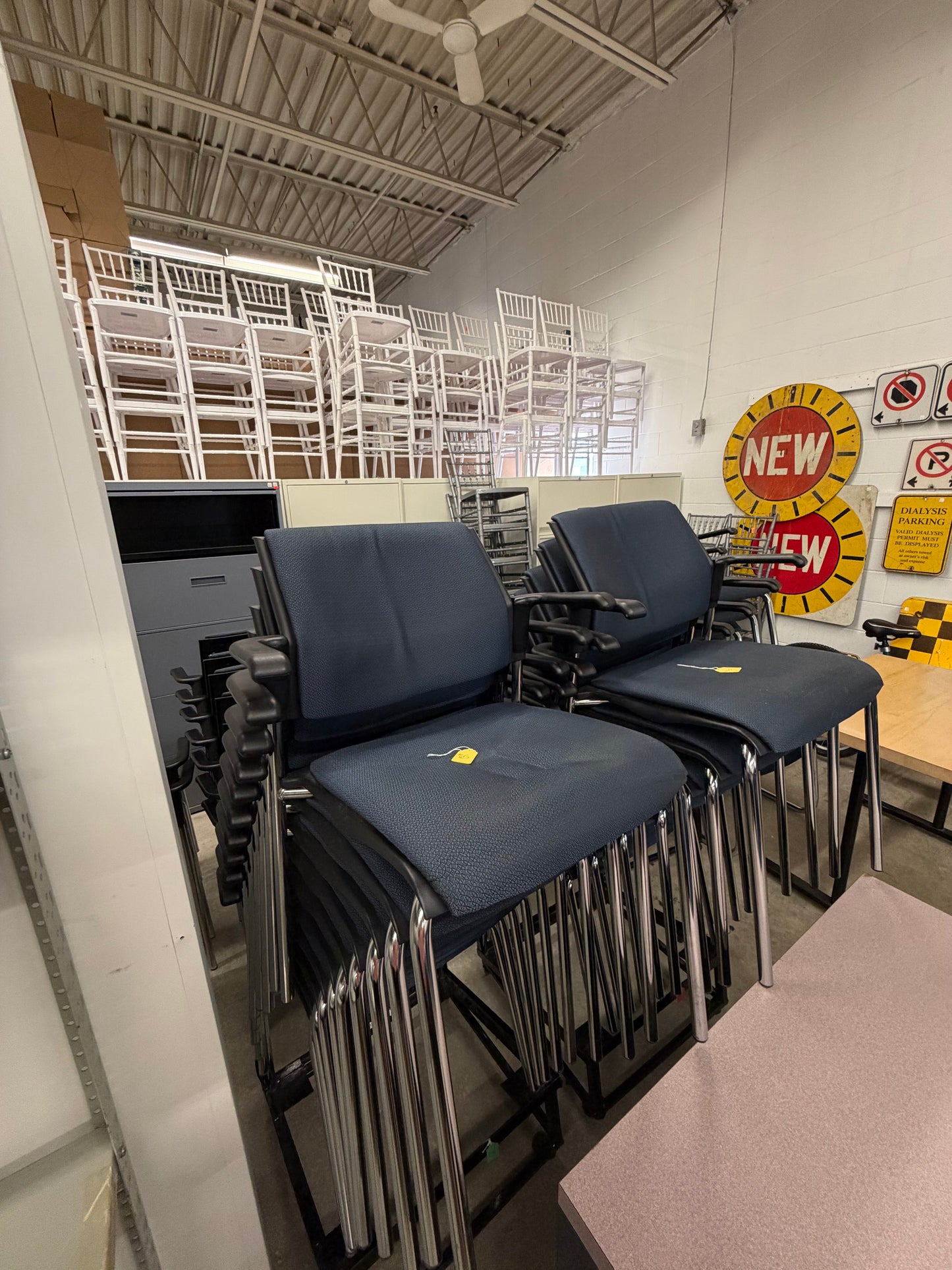 Navy Blue Stacking Reception Chairs