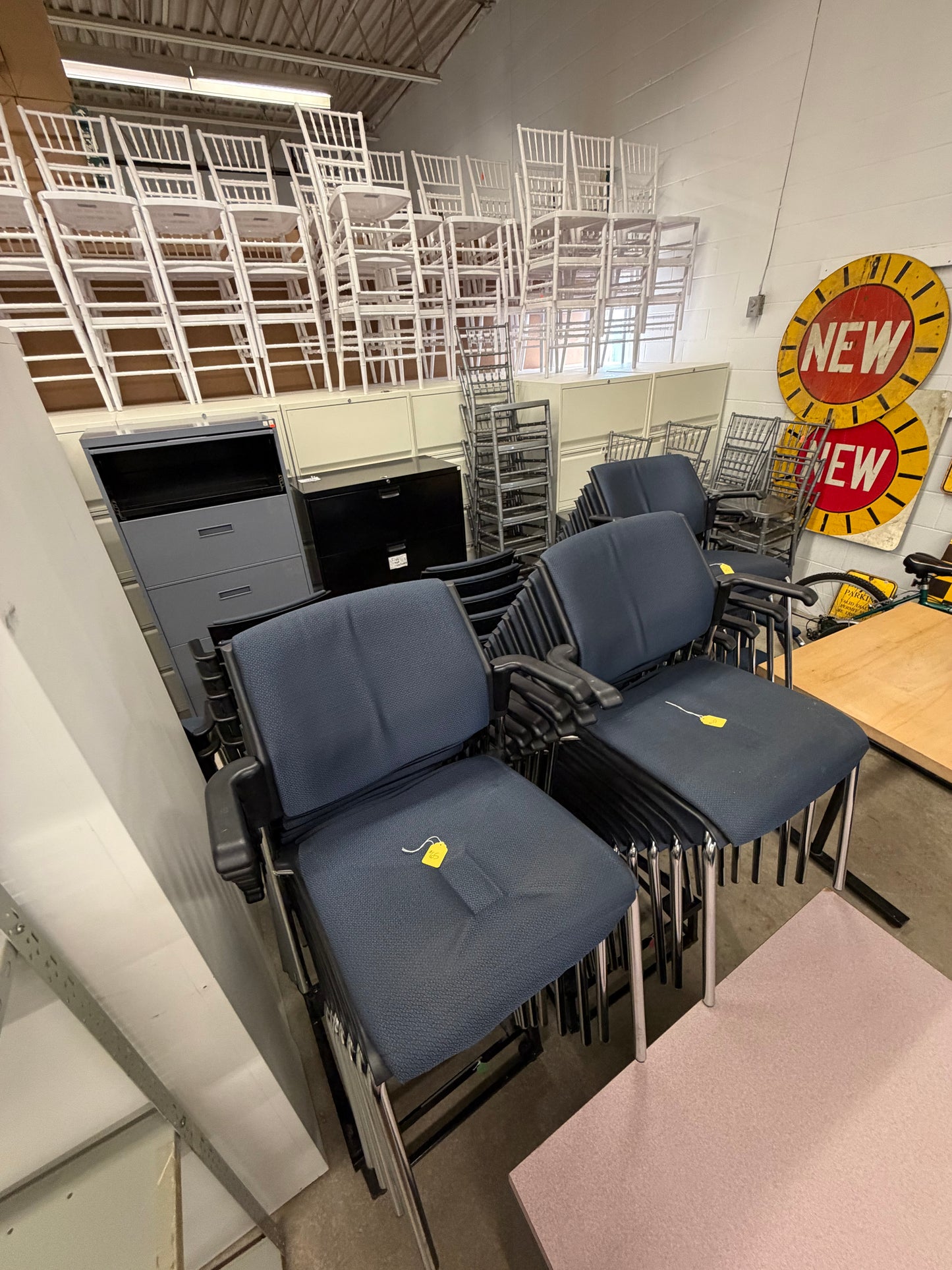 Navy Blue Stacking Reception Chairs
