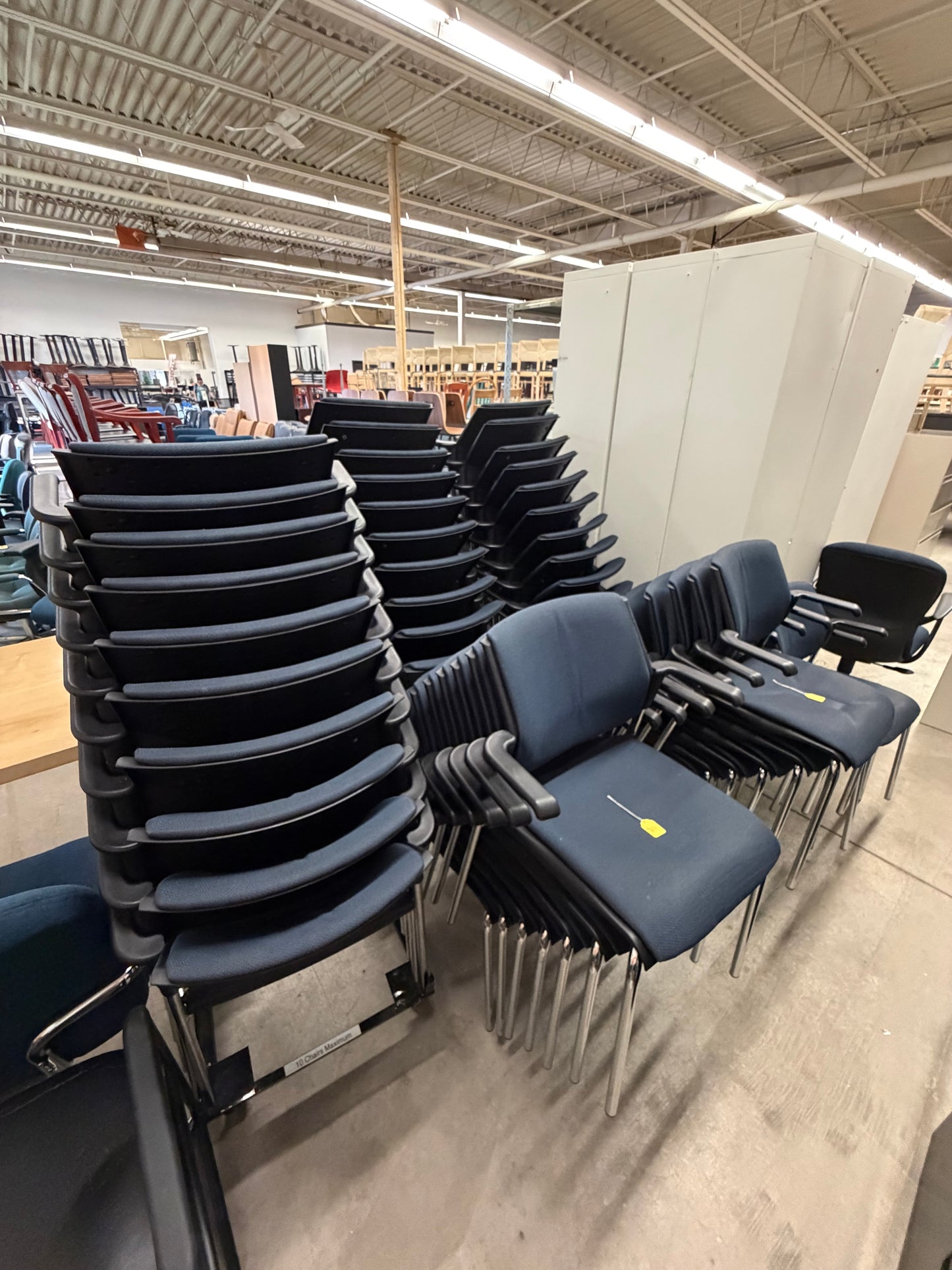 Navy Blue Stacking Reception Chairs
