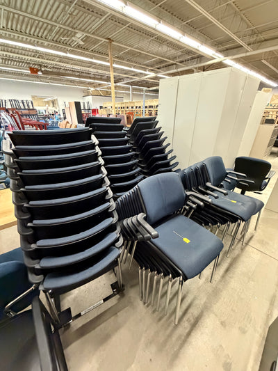 Navy Blue Stacking Reception Chairs