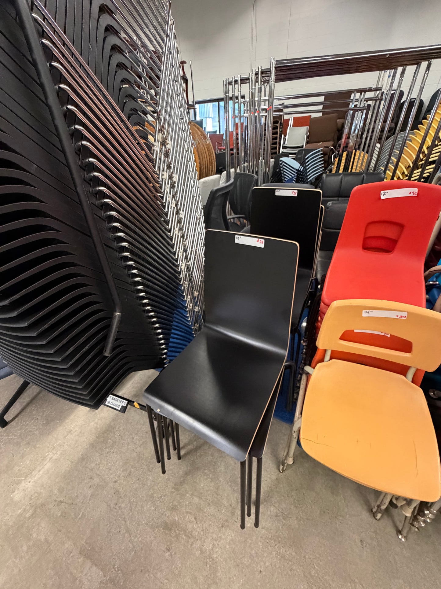 Black Wood Stacking Chairs