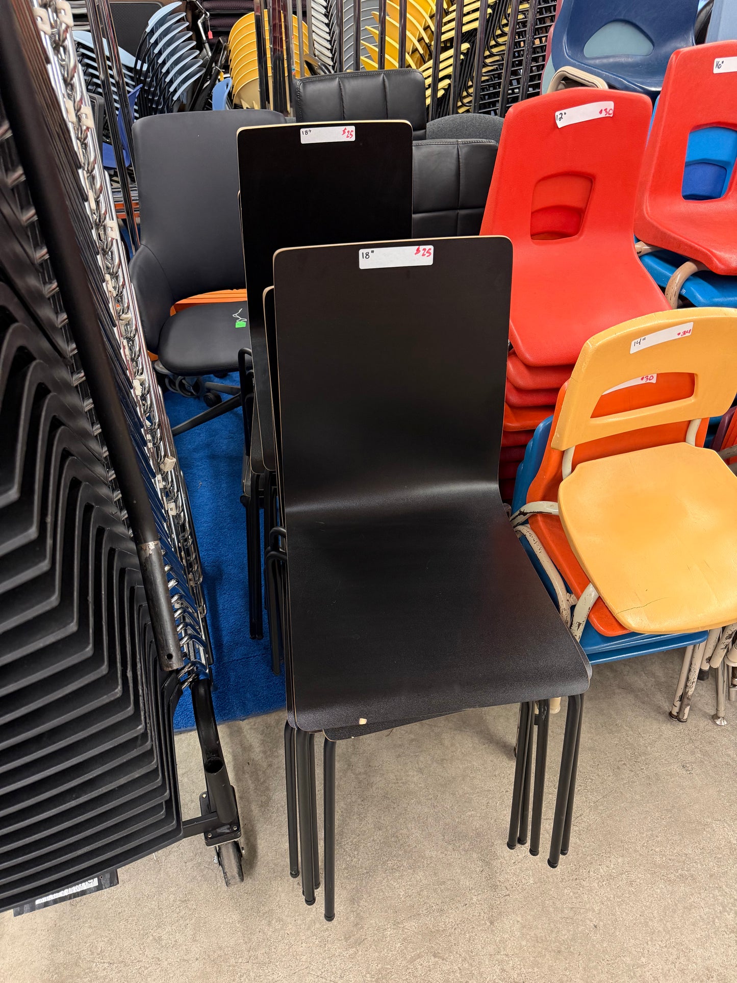Black Wood Stacking Chairs