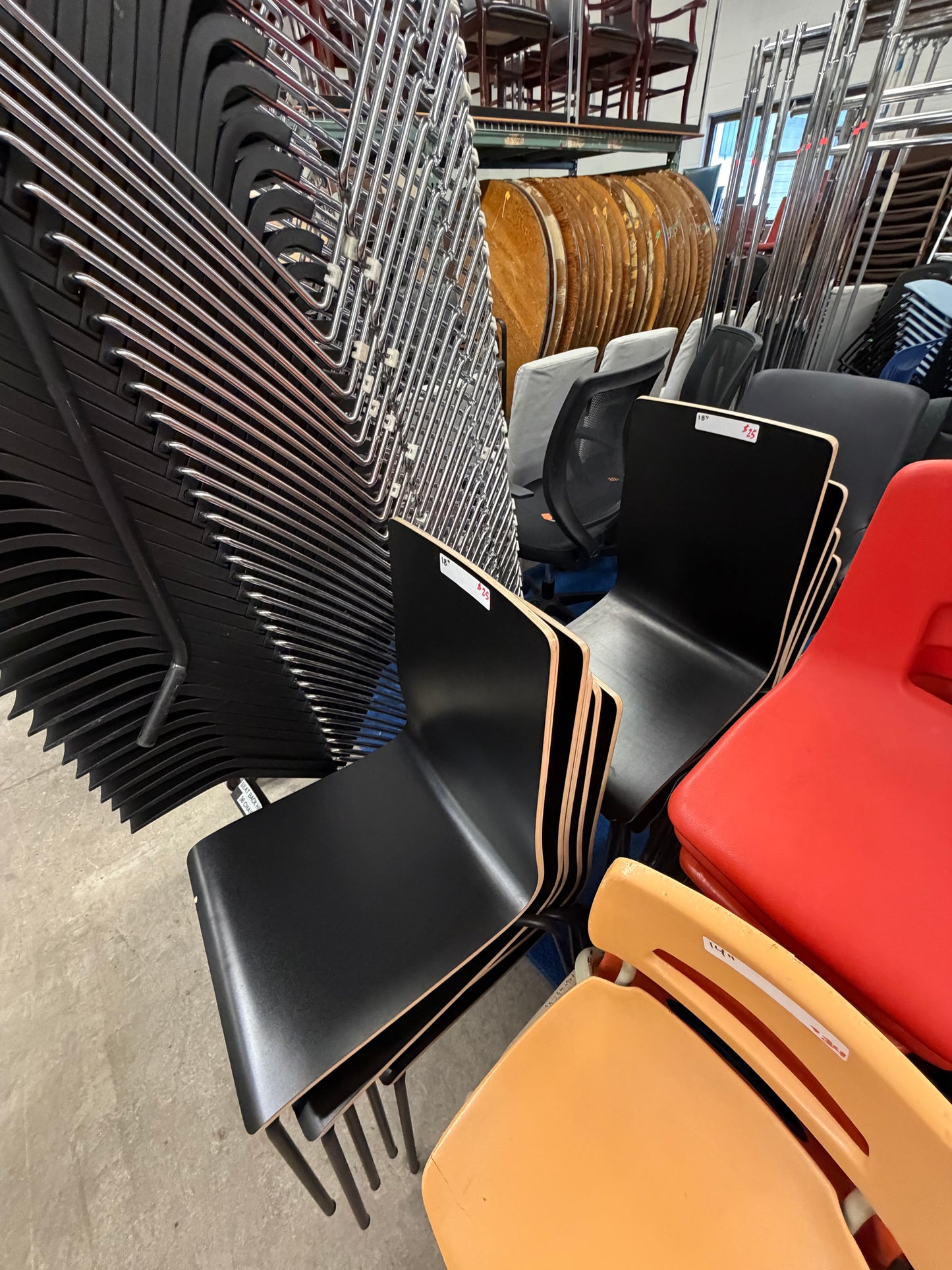 Black Wood Stacking Chairs