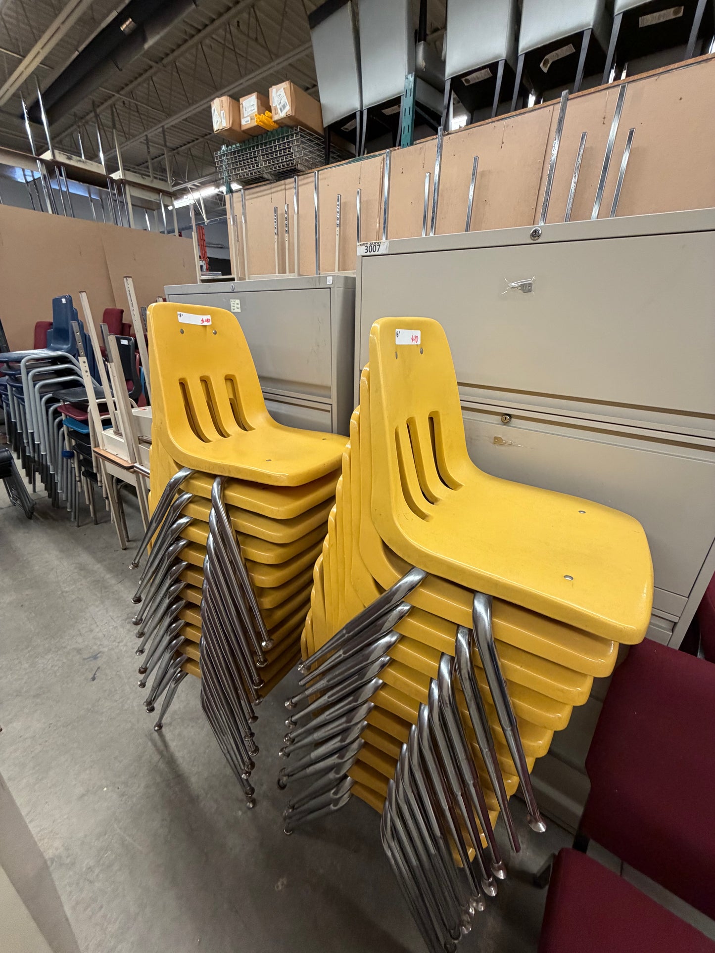 Yellow 18" Stacking Chairs