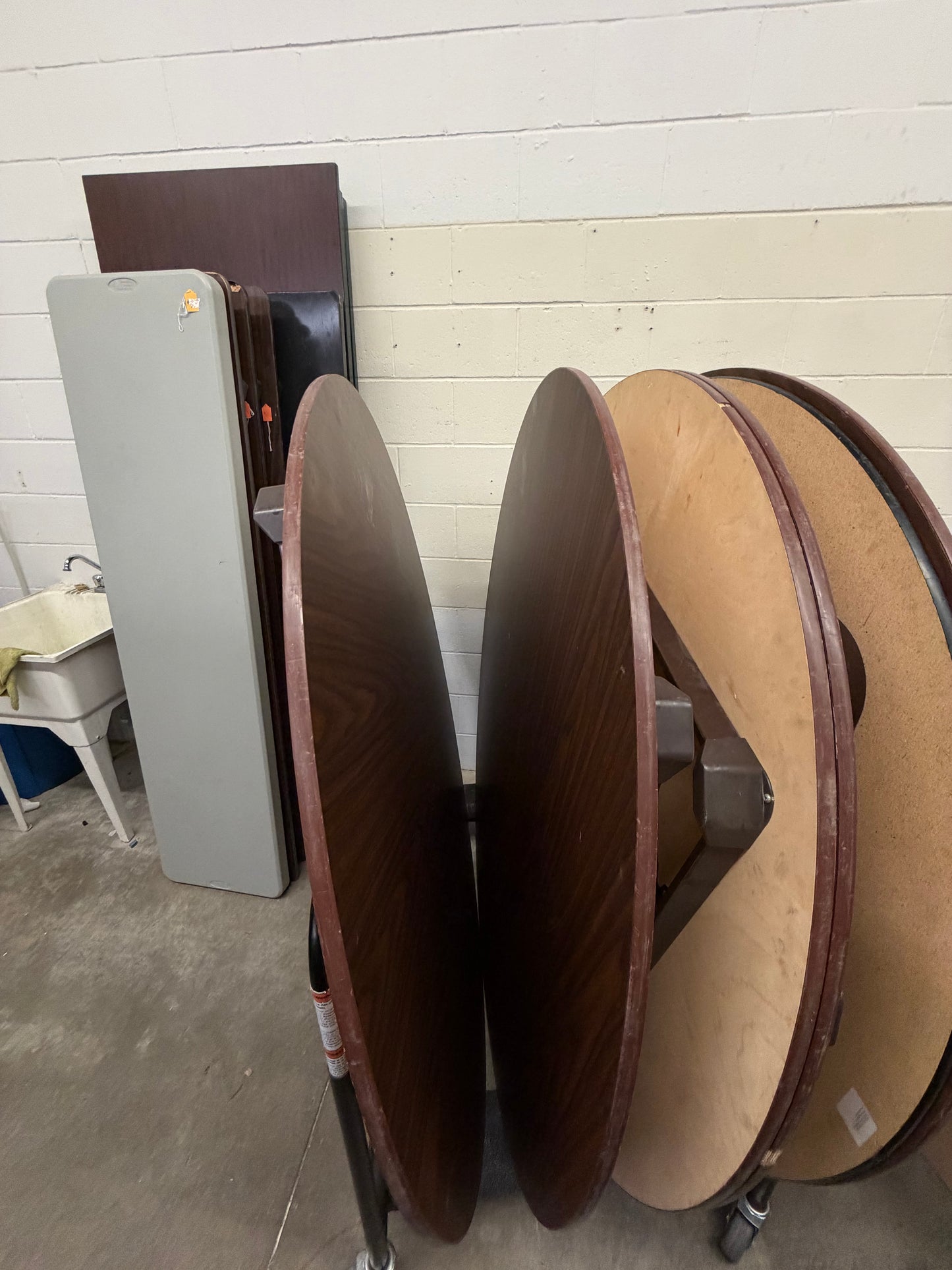 Dark Brown 5' Round Banquet Tables