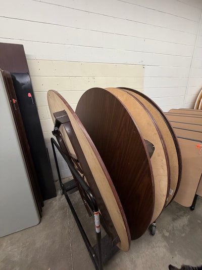 Dark Brown 5' Round Banquet Tables