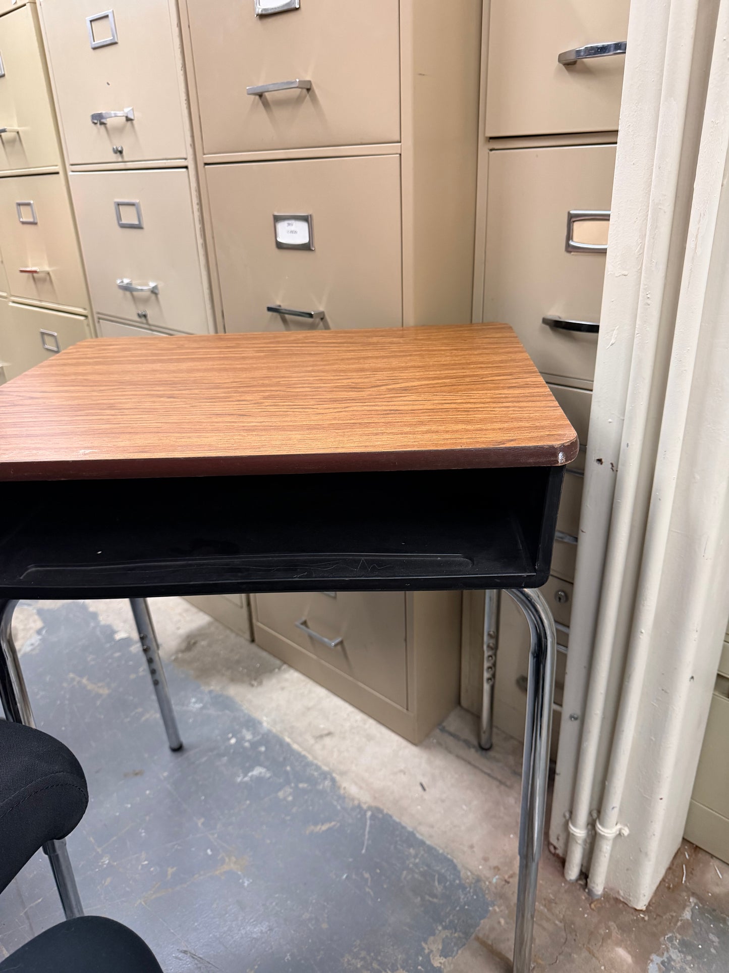 Black School Pocket Desks