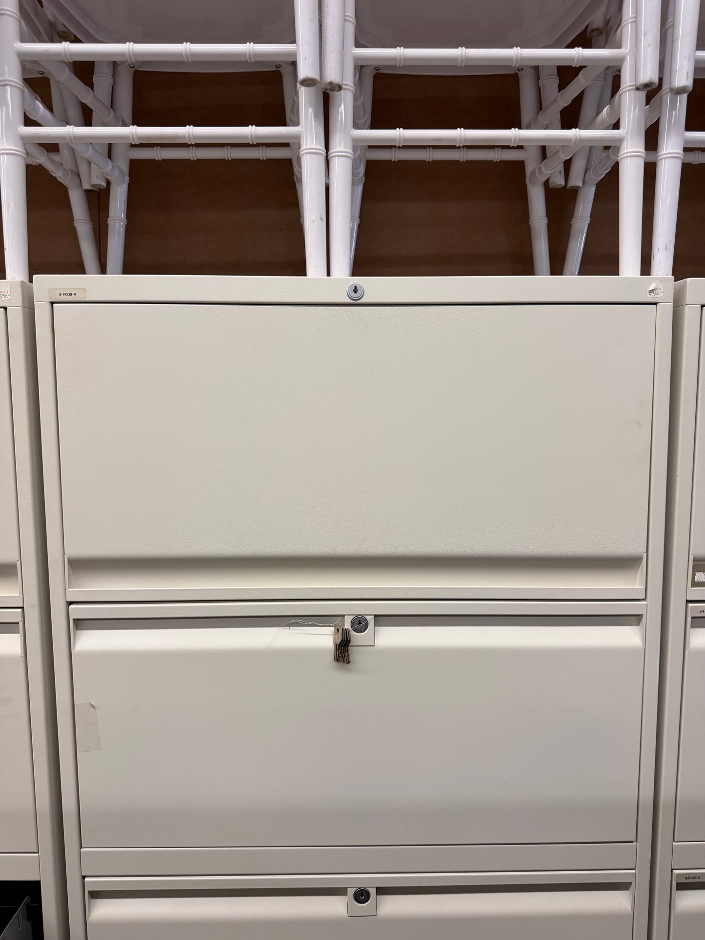 5-Drawer White Lateral File Cabinets