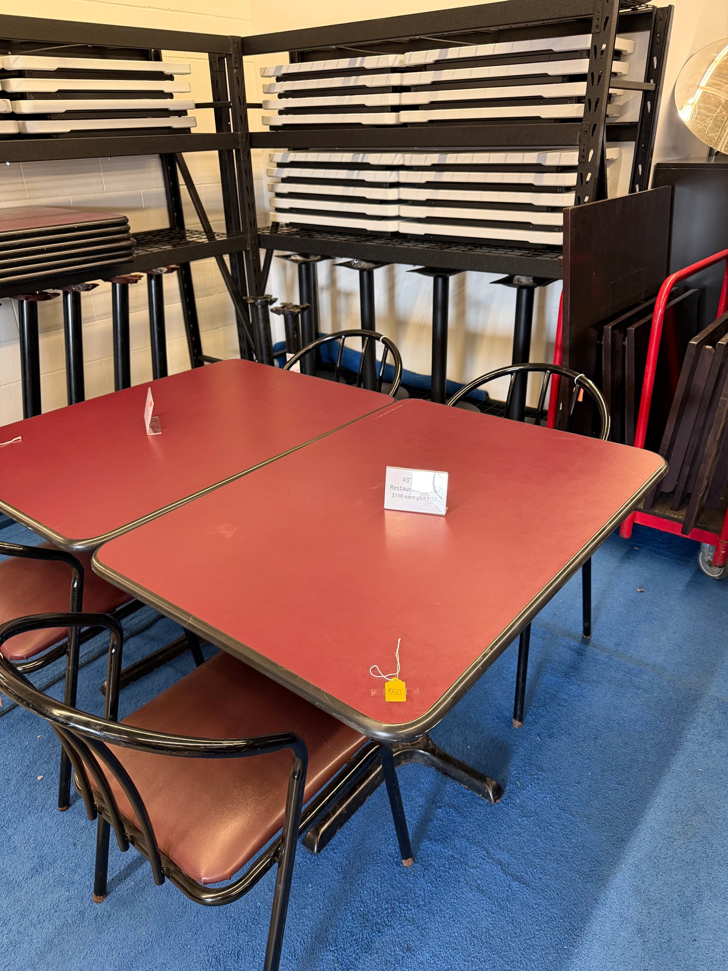43” x 31” Restaurant Tables