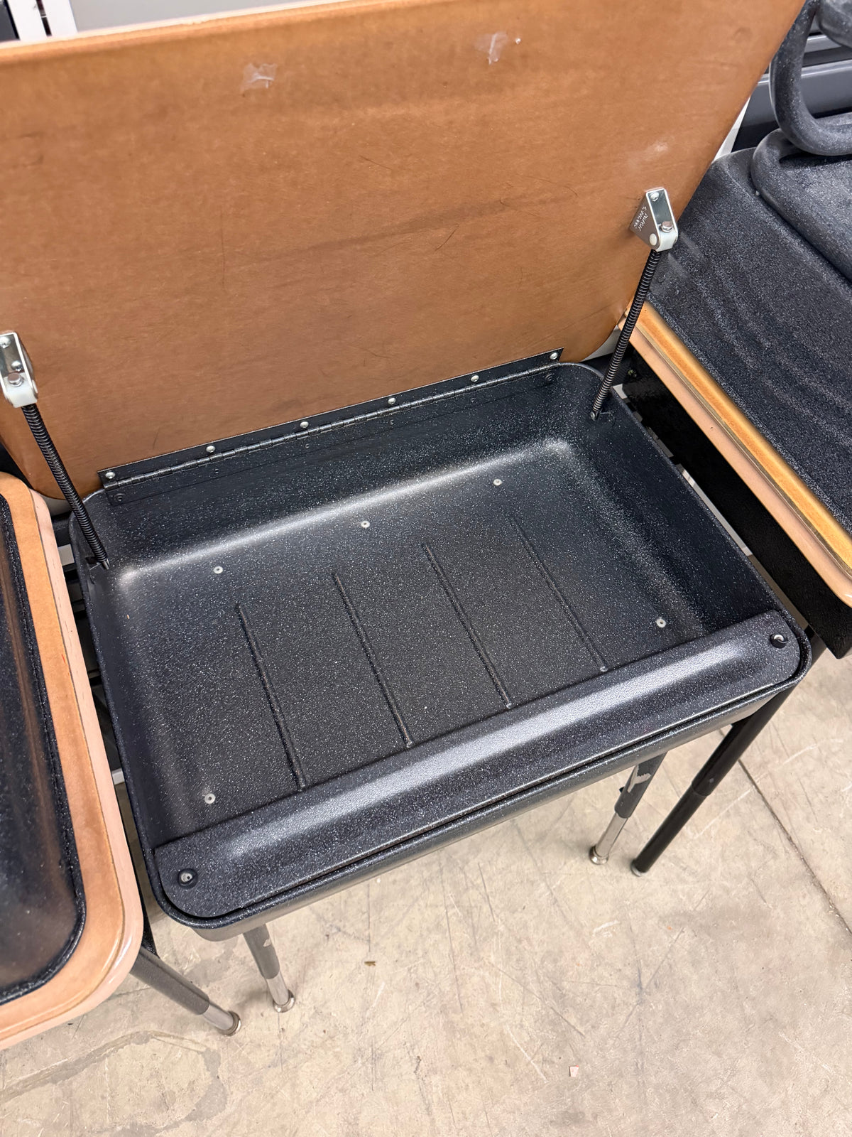 Spring Loaded Flip-Top School Desks
