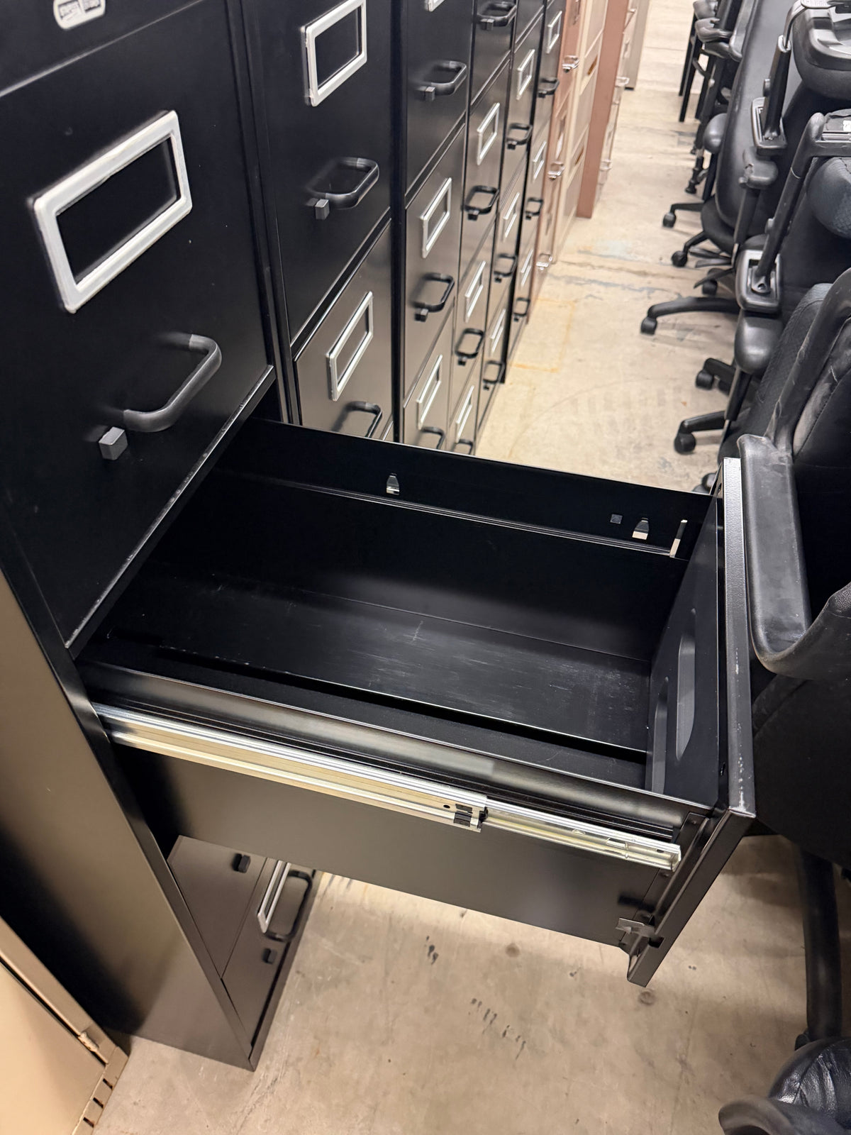 Black 4-Drawer Lateral Filing Cabinets