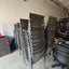 Grey Fabric Stacking Chairs