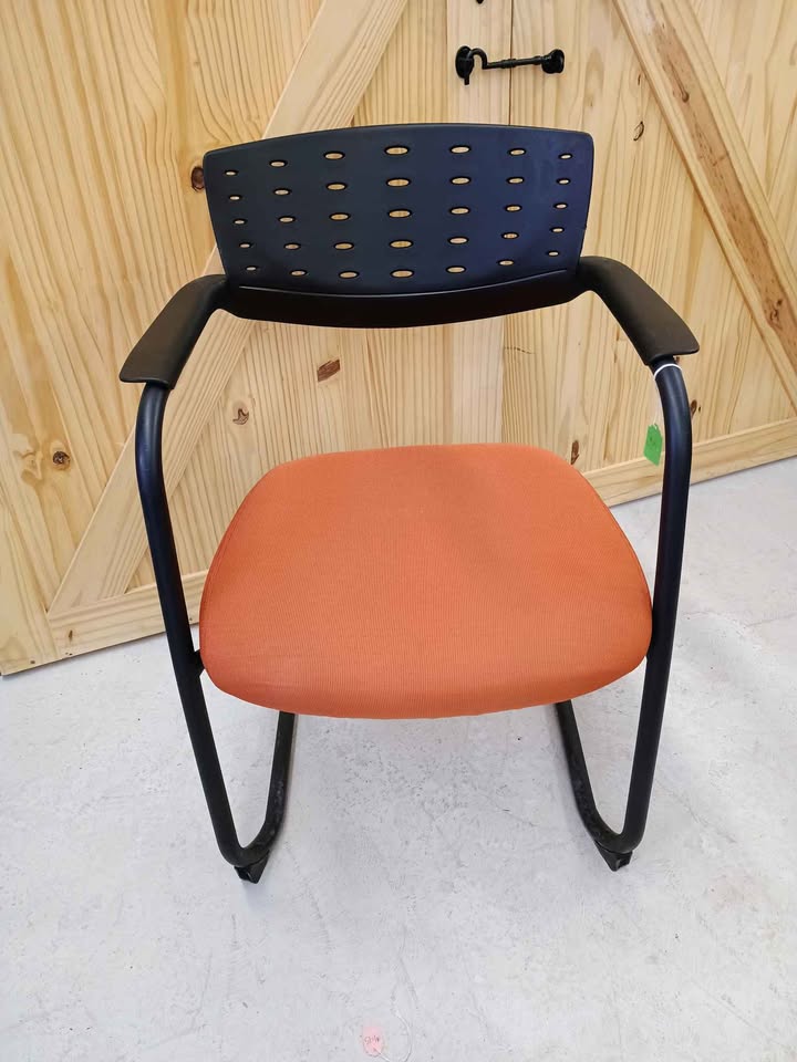 Orange Padded Reception Chairs