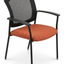Black & Orange Stacking Reception Chairs with Arms
