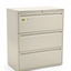 Beige Lateral 3-Drawer Filing Cabinet