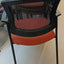 Black & Orange Stacking Reception Chairs with Arms