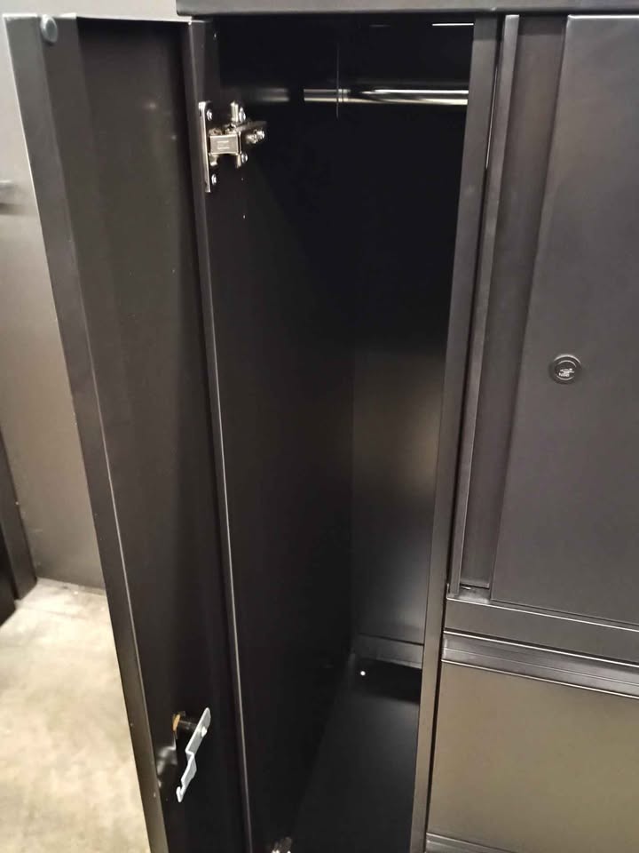 Rolling Black Storage Cabinet
