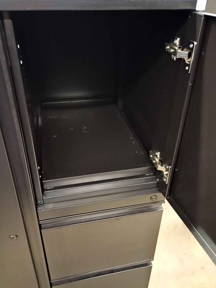 Rolling Black Storage Cabinet