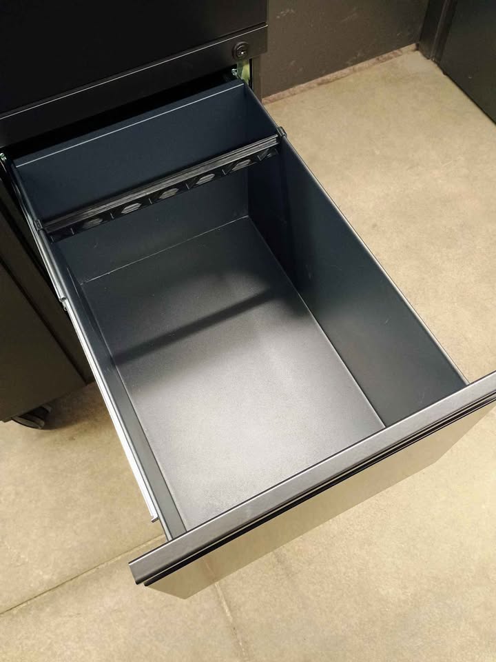 Rolling Black Storage Cabinet