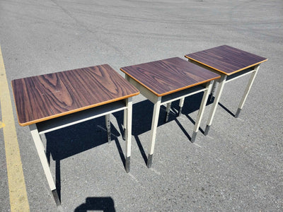 Dark Wood Grain Pocket Desks